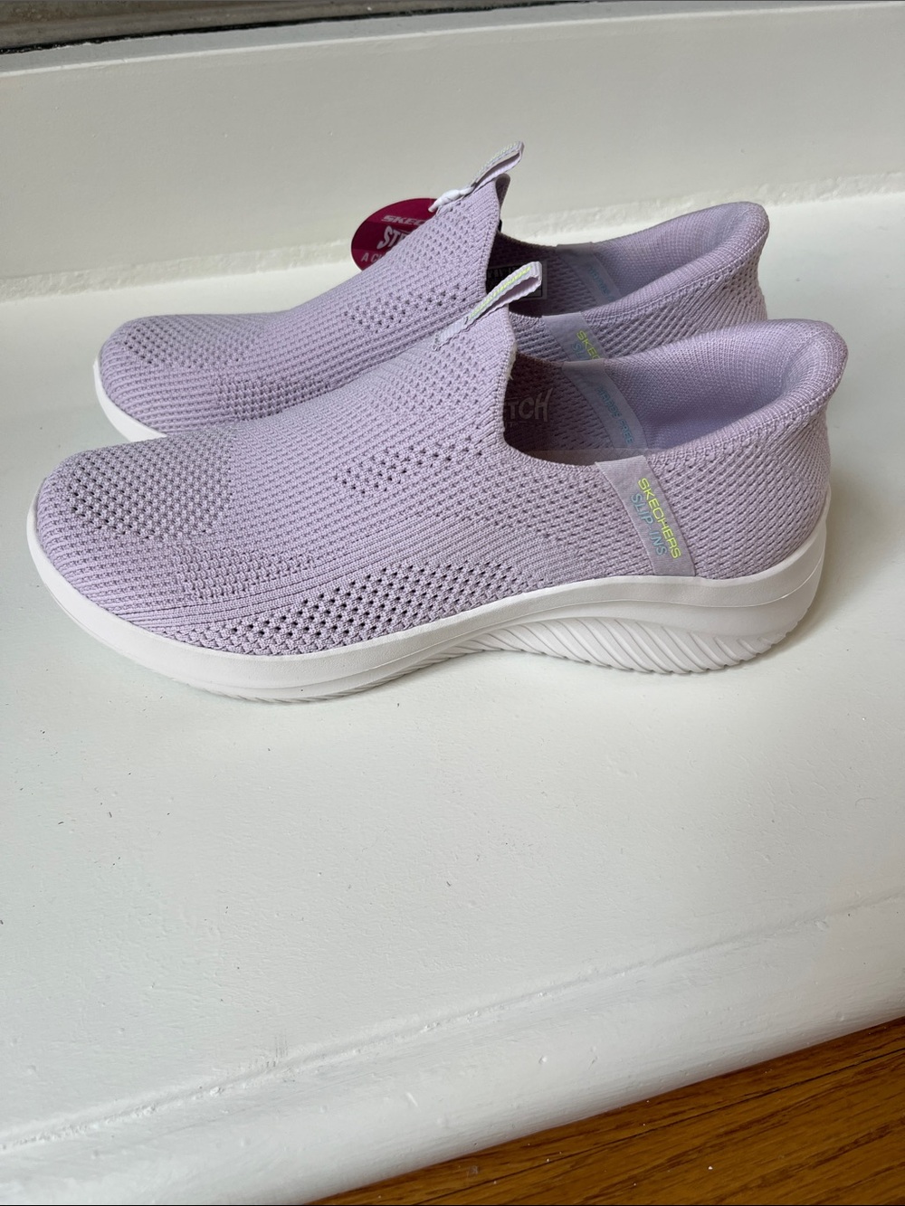 Skechers Women's Slip-On Stretch Knit Sneakers - Light Purple - Picture 4 of 12